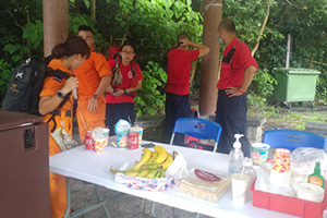 Supporting duty (Setting up Supply Station) to mountain search and rescue operation by SW members