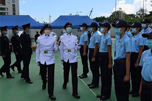 Participate in the review ceremony at the parade