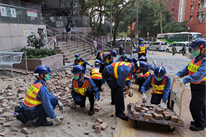 Performing roadblock clearance operations in various districts in 2019