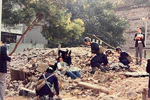 Kowloon Region participating in the First Aid Competition in 1986