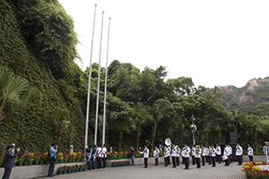 海防博物館國慶升旗表演