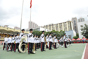 Performance in Flag raising at Tsuen Wan