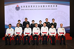 民安隊處長委員會成員與支援部隊的得獎人員合照