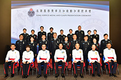 The CAS Senior Officers with awardees from Cadet Corps.