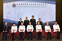The CAS Senior Officers with awardees from Command Core.